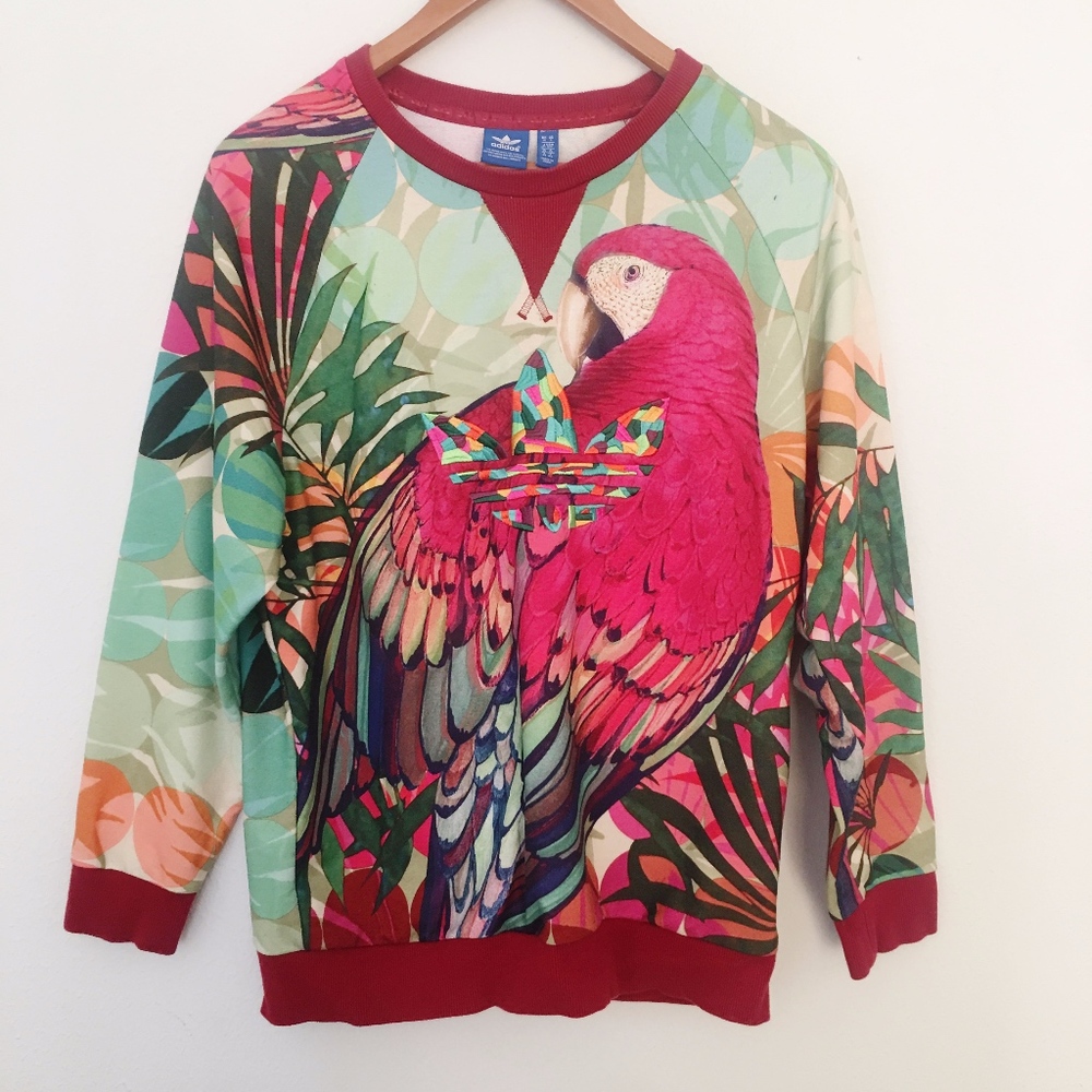 Colorful Parrot Print Women's Top